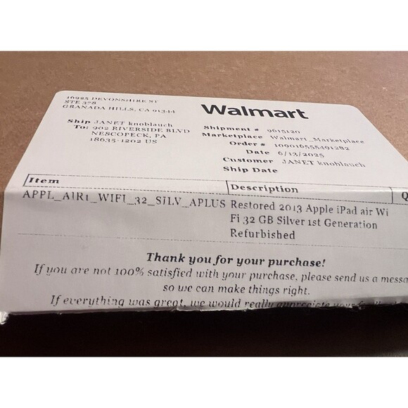 Restored Apple‎ iPad Air A1474 32 GB, Wi-Fi + 4G, 9.7 in - Silver VERY GOOD - Picture 3 of 3